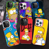 Cartoon The Simpsons Matte Phone Case for iPhone